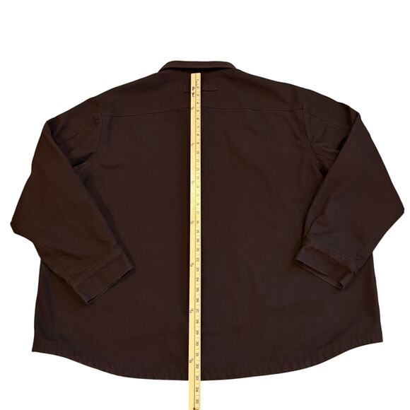 Duluth Fleece Lined Canvas Shirt Mens 4XL Brown Shacket Hanger Bender Fire Hose - Picture 9 of 11
